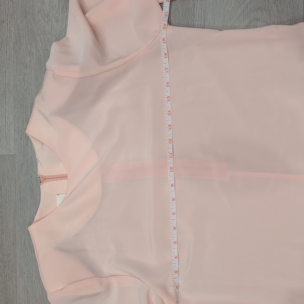 Lori Toronto Elegant Light Pink 3/4 Sleeve Tiered Midi Dress Size M - Picture 9 of 10